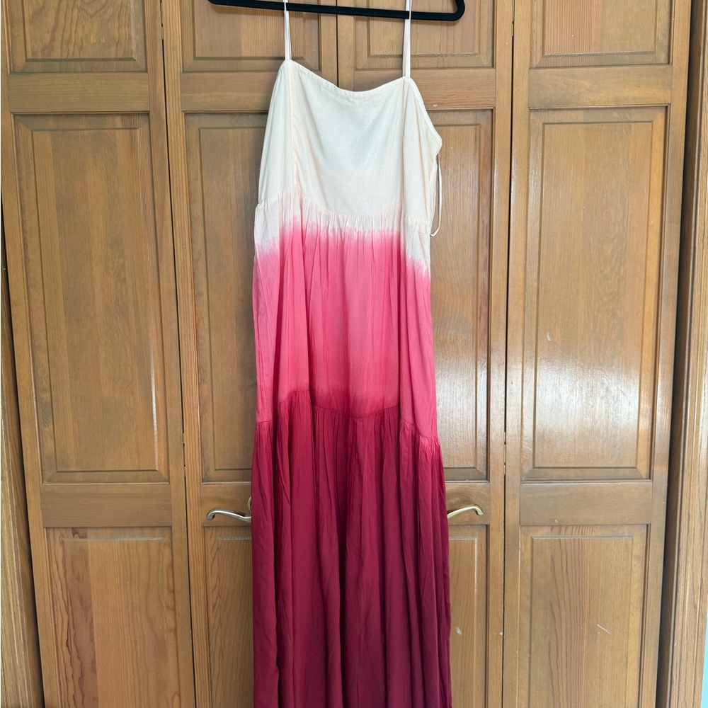 Roxy Cream and Pink Ombre Dress